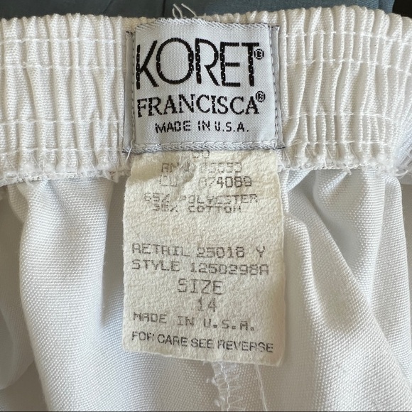 Vintage 80s 90s Union Made High Rise White Retro Mom Shorts - Picture 5 of 8